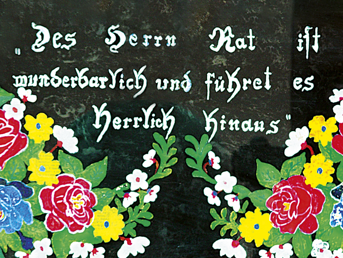 «Des Herrn Rat ist wunderbarlich und führet es herrlich hinaus»